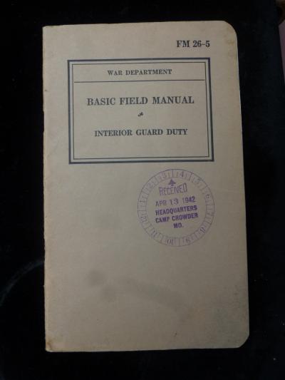 FM 26-5 Field Manual Interior Guard Duty