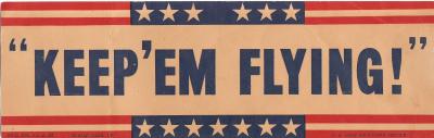 WWII Keep em Flying Recruiting Sign