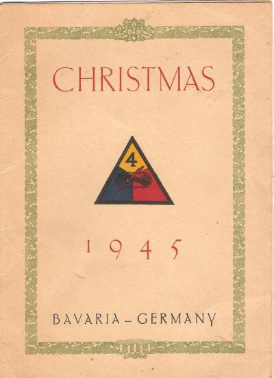 Menu 4th Armored 10th Infantry Christmas