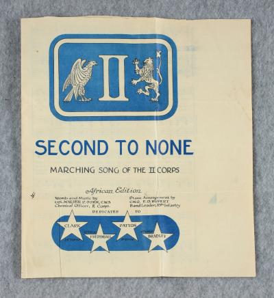 WWII 2nd Corps Marching Song Sheet Music