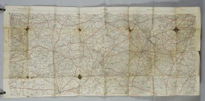 WWII French Michelin Map of Le Mans Normandy