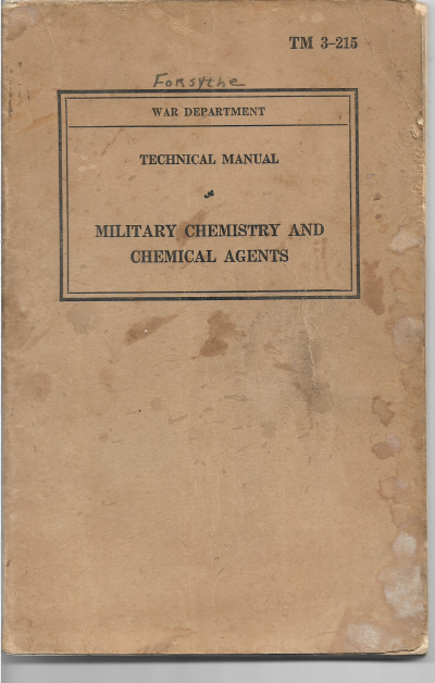 Military Chemistry & Chemical Agents 1942 TM 3-215