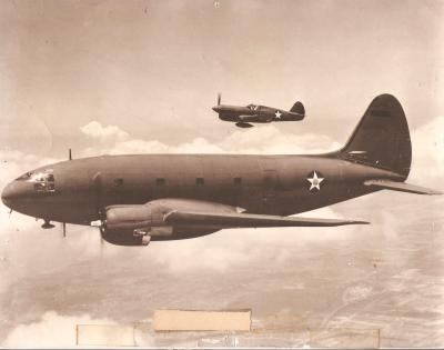 WWII Photo C-46 Transport Plane 1st Flight 1942
