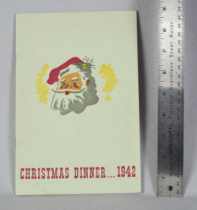 WWII Christmas Menu Army Ground Forces 1942