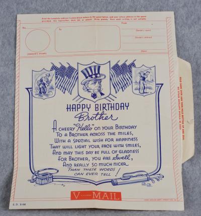 V-mail Happy Birthday Brother Letter