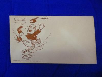 WWII Anti Mussolini Pro Greece Envelope