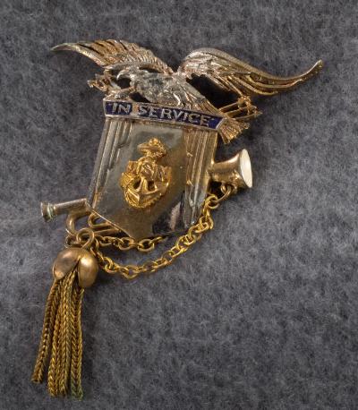 WWII USN Navy Son In Service Lapel Brooch Badge