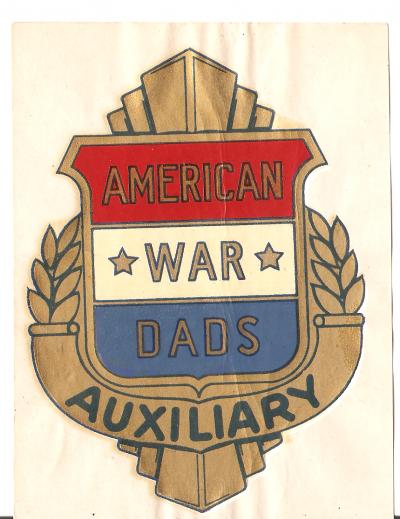 WWII American War Dads Auxiliary Decal