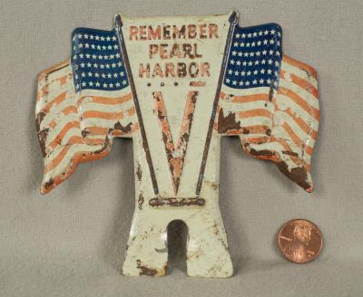 Remember Pearl Harbor Metal License Plate Topper