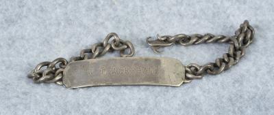 WWII era Army ID Bracelet Sterling 