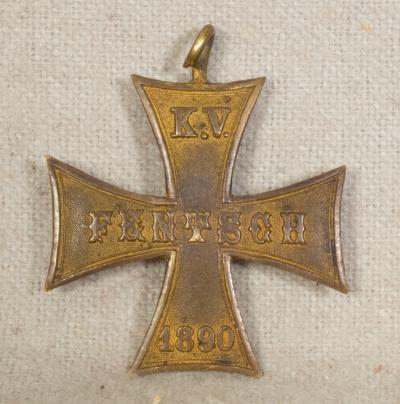 WWI Imperial German Memorial Cross Fentsch 1890