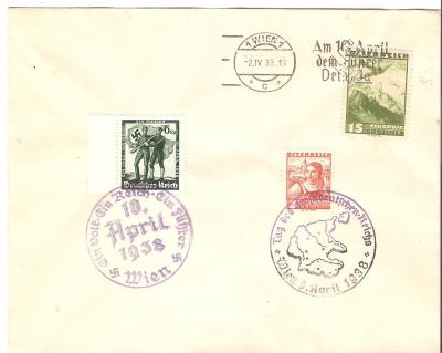 Austrian German Anschluss Envelope 1938