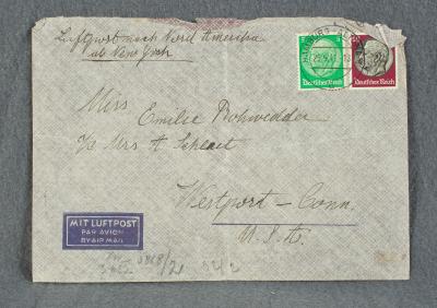 WWII German Postal Envelope Sent to USA 1941