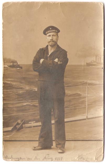 WWI German Postcard Kriegsmarine Sailor