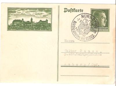 WWII German Postcard Parteitag 1938 Commemorative