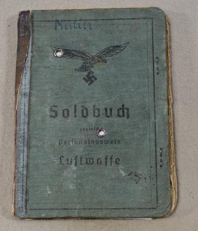 WWII Luftwaffe Soldbuch Flak Helper