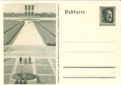WWII era Postcard German Nazi Party Rally Nurnberg