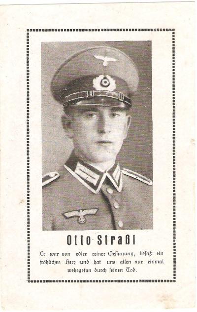 WWII German Death Card Heer Grenadier NCO 1944