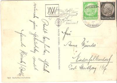 WWII German Postcard Hitler Youth Cancelation 1939