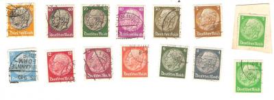 Hindenburg Head Stamp Collection