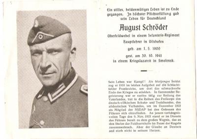 WWII German Death Card Infantry Smolensk