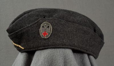  WWII German Red Cross DRK Overseas Cap Hat
