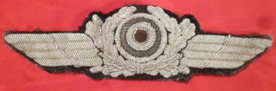 WWII German Luftwaffe Bullion Cockade Vented Erel