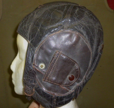 WWII Luftwaffe Leather Flight Helmet