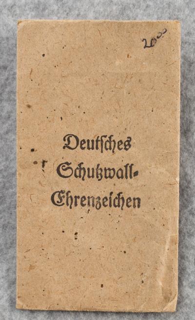 WWII German West Wall Medal Envelope 