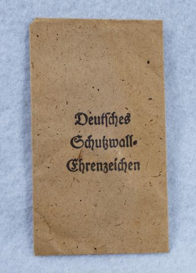 WWII German West Wall Medal Envelope 