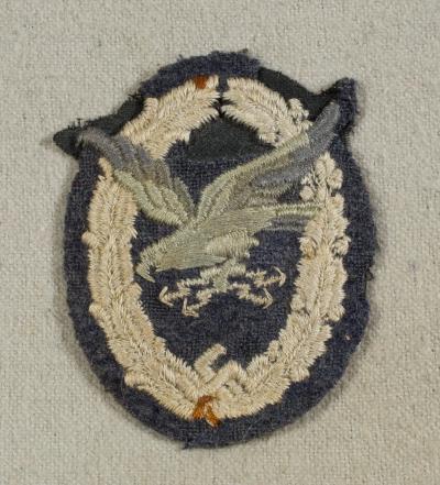 Luftwaffe Flight Engineer Air Gunner Cloth Badge