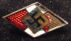 WWII HJ Hitler Youth Members Pin Diamond