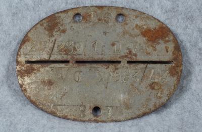 WWII German ID Disk Volkssturm