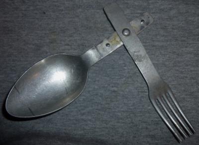 WWII German Folding Mess Fork Spoon