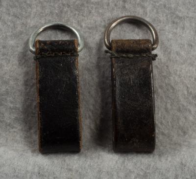 WWII German Equipment Belt Clip Hanger D Ring Pair