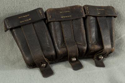 WWII German K98 Three Pocket Ammo Pouch