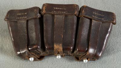 WWII German K98 Three Pocket Ammo Pouch 1937