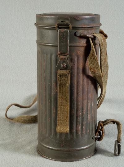 WWII German Gas Mask Canister Can