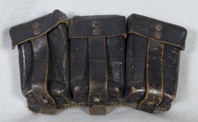 WWII German K98 Three Pocket Ammo Pouch