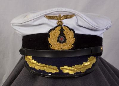 Kreigsmarine White Visor Cap Hat Reproduction