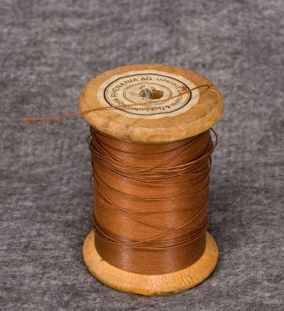 WWII German Spool of Thread SA Brown