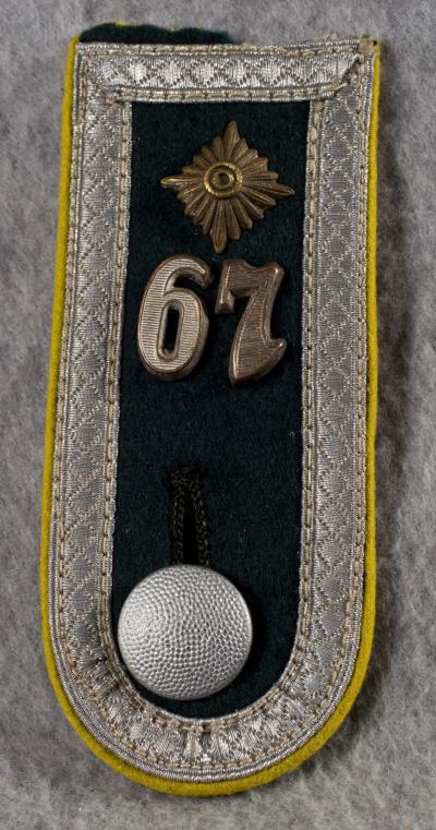 WWII German Army Signals NCO Shoulder Board 