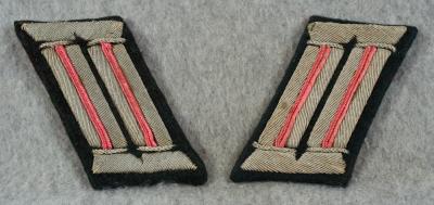 WWII German Panzer Officer Collar Tab Pair