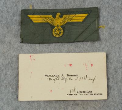 WWII German Coastal Artillery Cap Eagle Insignia