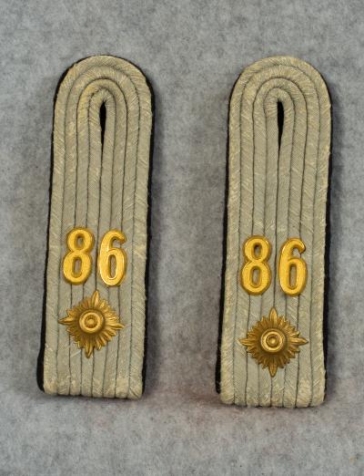 Pioneer 86 Batt Oberleutnant Shoulder Boards Pair