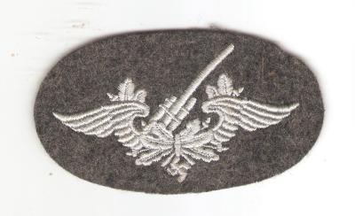 Luftwaffe Flak Artillery Personnel Trade Badge