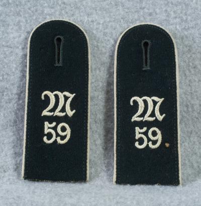 WWII German Shoulder Boards 59th Machine Gun Batt