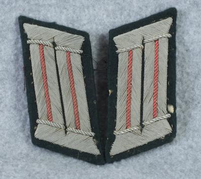 WWII German Panzer Officer Collar Tab Pair