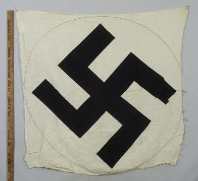 WWII Factory Uncut Swastika Flag Center