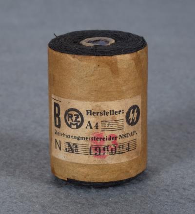 WWII German Spool of Thread Black SS